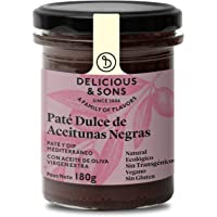 Los mejores  - Delicious &amp- Sons Paté Dulce de Aceitunas Negras - Ecológico - Sin Transgénicos - Sin Gluten - Vegano - Con Aceite de…